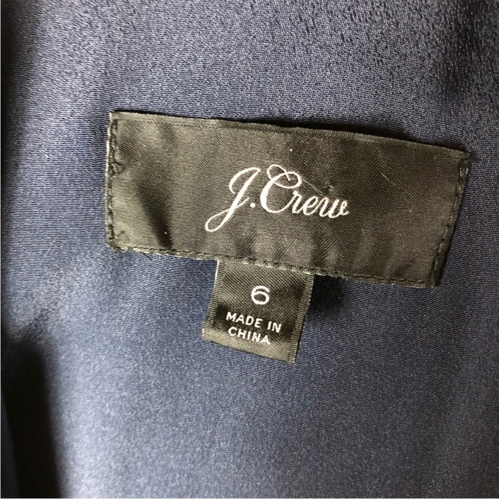 J. Crew Collection Navy and White Striped Midi Dress - Picture 13 of 15